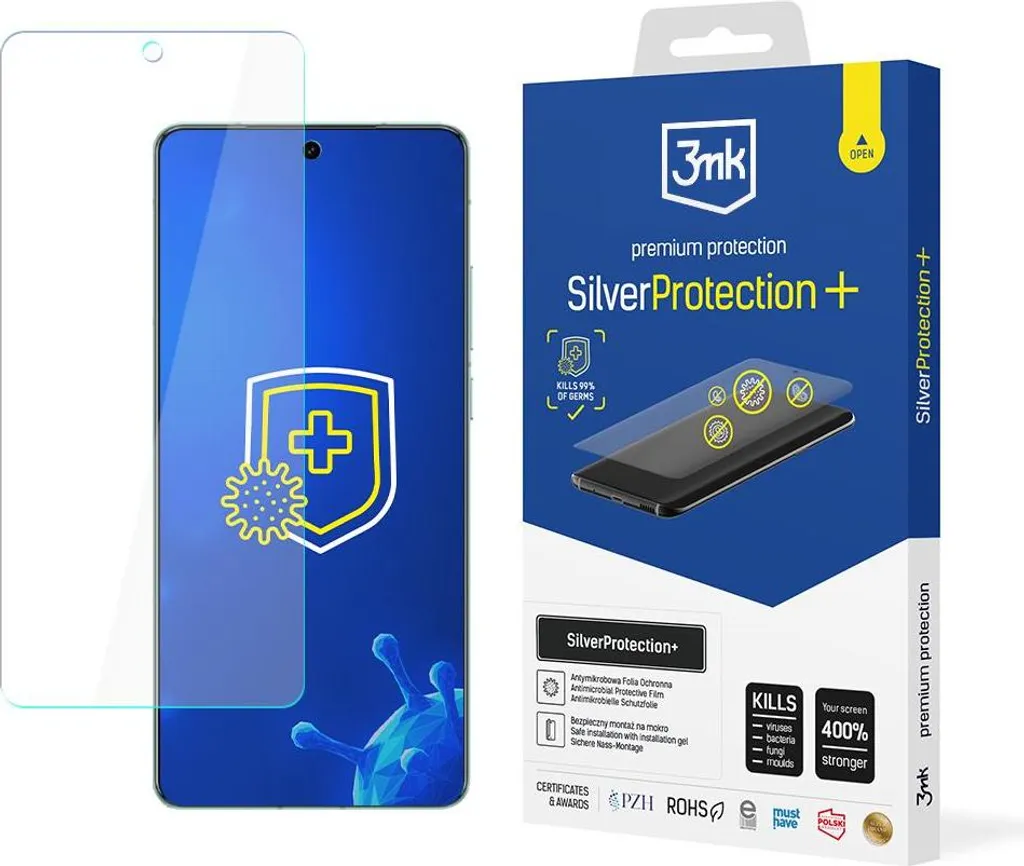 Pellicola 3Mk Silver Protection+ per Vivo X100S | Montaggio Gel Facile
