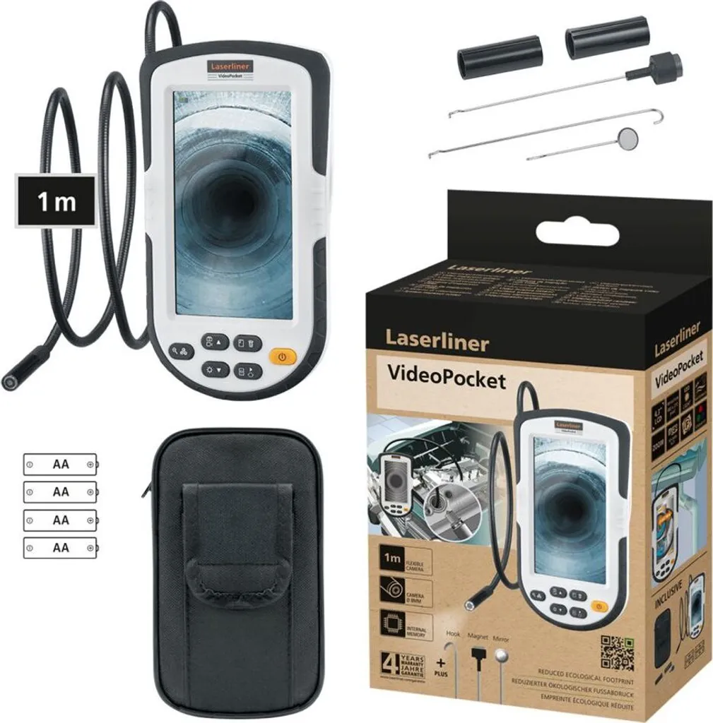 Caméra d'inspection vidéo Laserliner VideoPocket avec écran couleur HD - 9