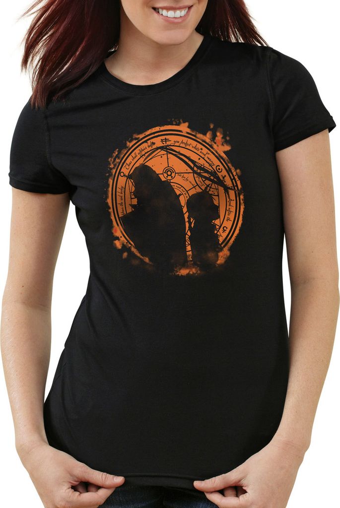style3 Full Metal Duo Damen T-Shirt Anime Manga Japan Alchemist, Größe:L