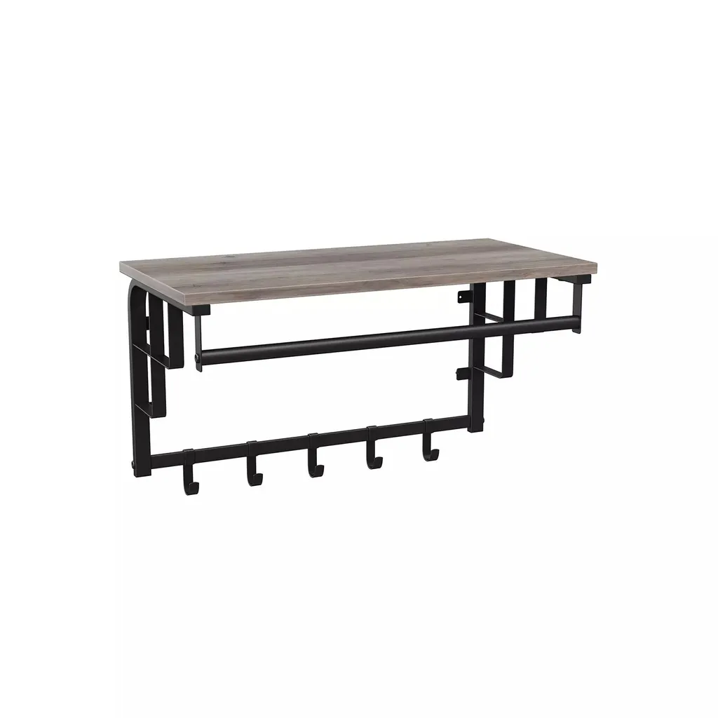 Appendiabiti Garth In And OutdoorMatch Legno Industriale con Ripiano