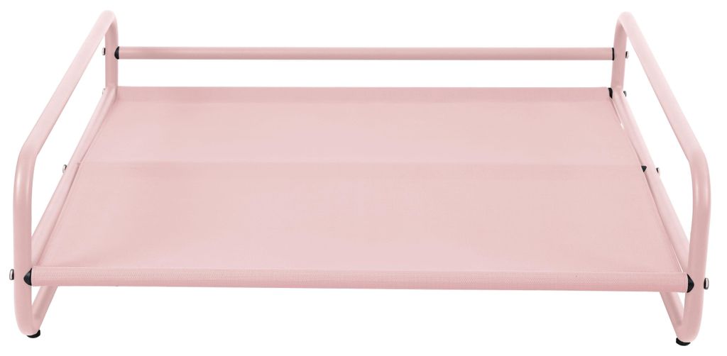 Gestell für modularen Gartenliegestuhl mit Hocker rosa Muster - Oviala Mixi