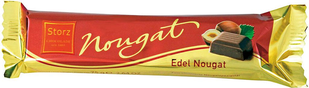 Storz Nougat-Stange 75 g / Haselnuss Nougat Riegel Produktbild 
