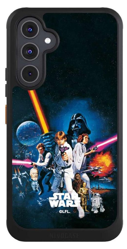 NIVOCASE Hülle für Samsung Galaxy A54 5G Handyhülle NIVOcore Case Schwarz Episode IV Fanartikel Star Wars