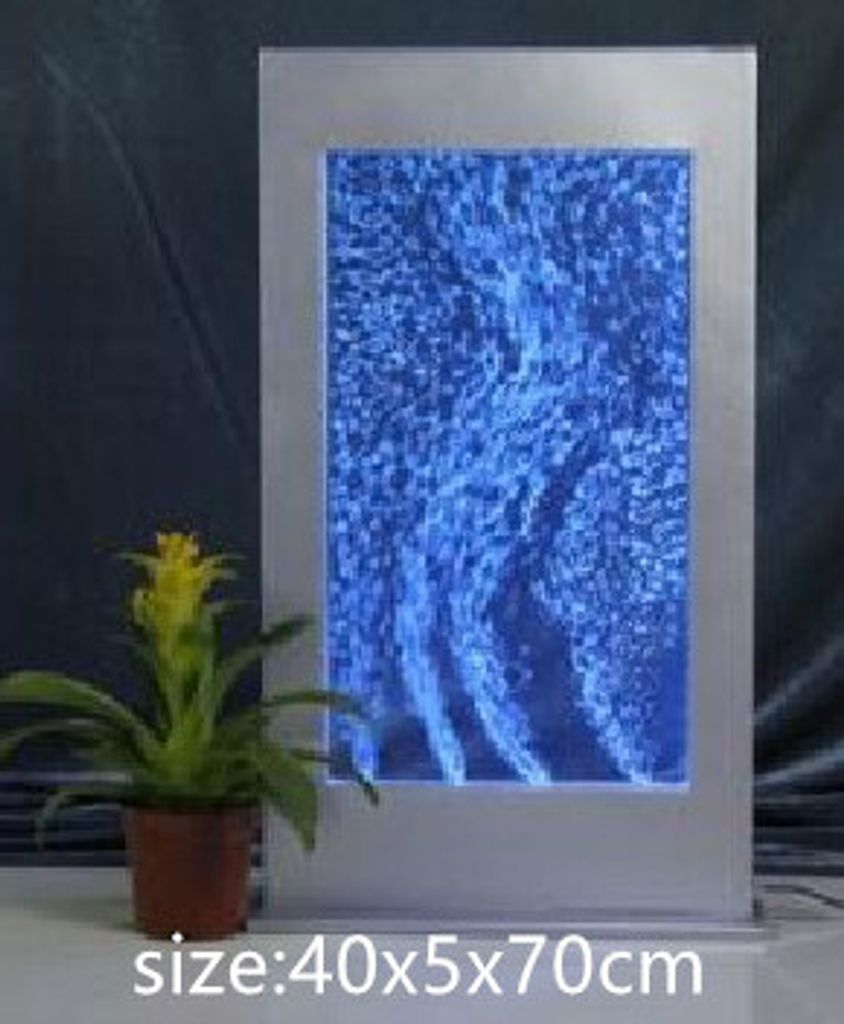 Wandpaneel LED Wasserwand Wasser Wände Wasser Blasen Wand Waterwall 40x70cm Neu