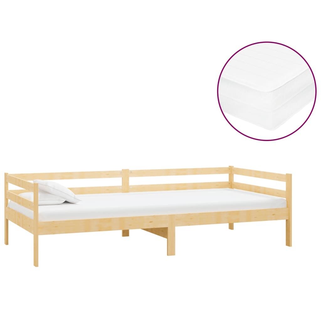 "WINTER SALE" Tagesbett Einzelbett - Gästezimmer - mit Matratze 90x200 cm Kiefer Massivholz - Polsterbett Klassische Betten NEU7968420