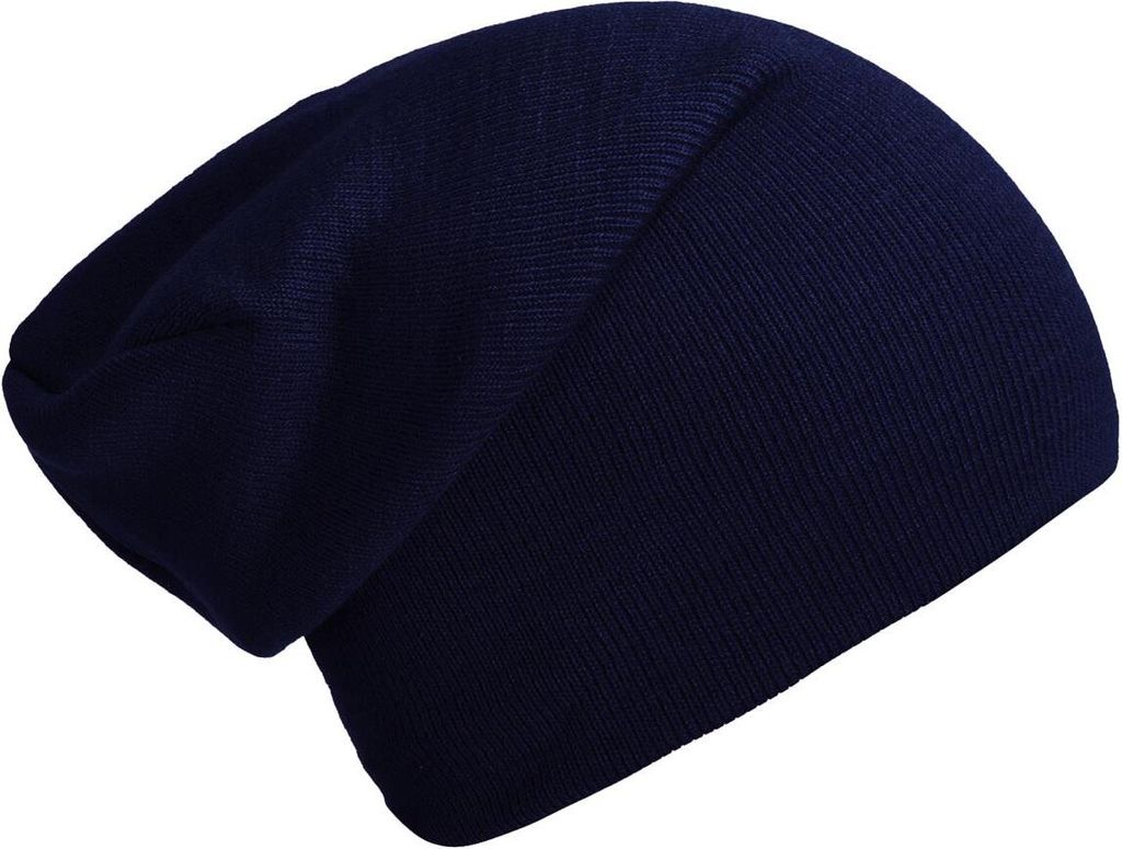 Wintermütze klassische Slouch Beanie one size - Dunkelblau