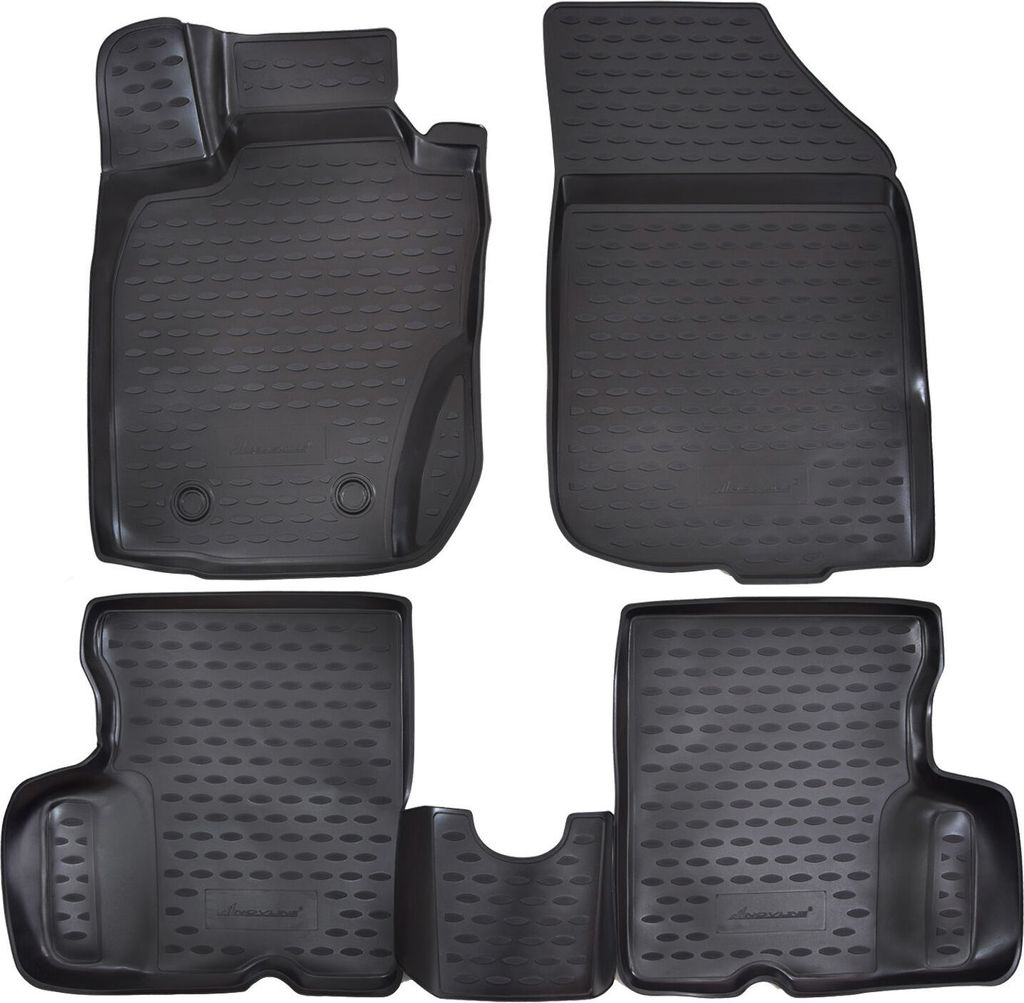 J&J AUTOMOTIVE | 3D Design Gummimatten Gummifußmatten Für Dacia Duster 4WD 2011-2015, Schwarz, Anti-Rutsch, Ohne Geruch, mit Tunnel, Allwetter, 3...