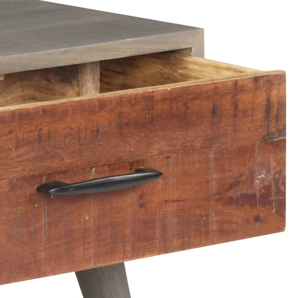 Table basse bois massif de manguier grise 100x60 cm robuste et durable - 4