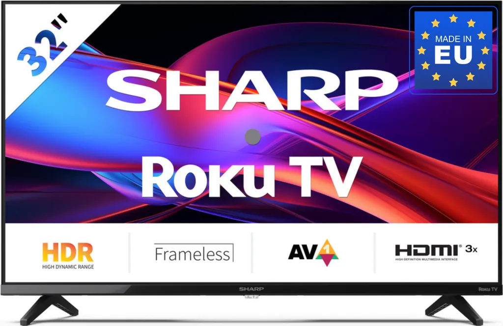 Sharp 32GD2225E, 81,3 cm (32"), 1366 x 768 Pixel, LED, Smart-TV, WLAN, Schwarz
