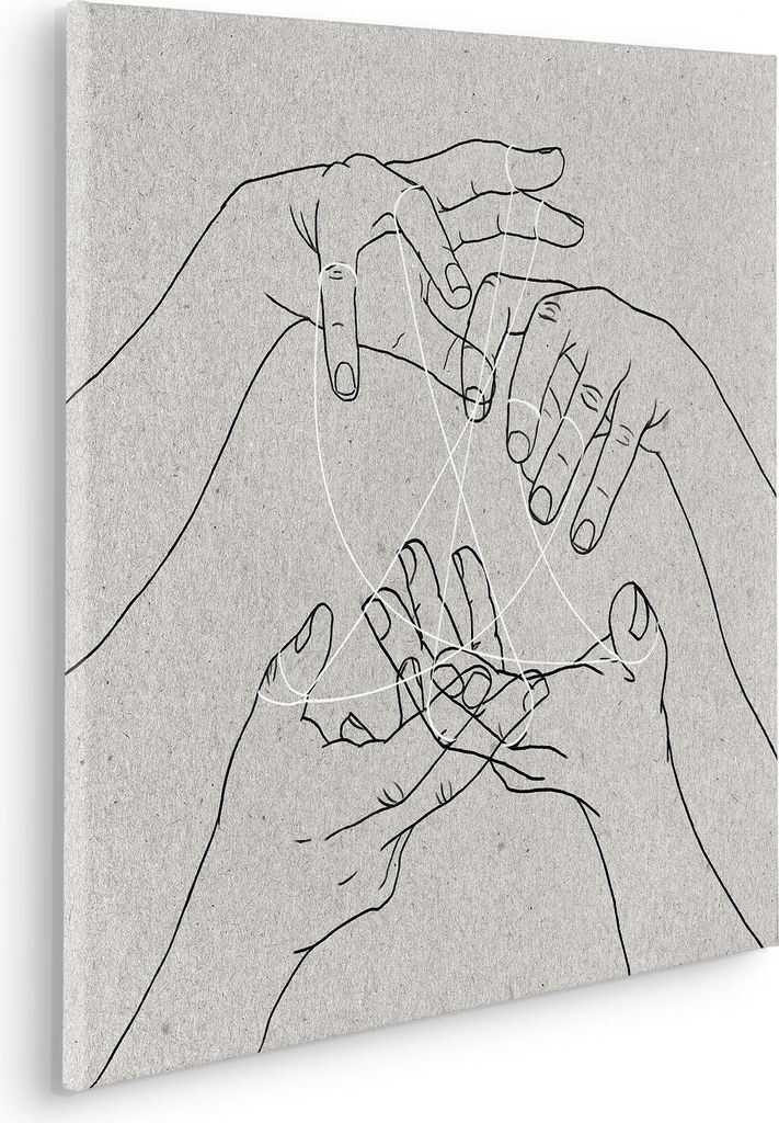 Keilrahmenbild - Puppet Show - Größe 60 x 60 cm Produktbild 