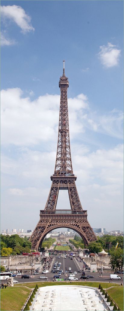 Wallario selbstklebendes Poster - Eiffelturm in Paris, Größe: 80 x 200 cm