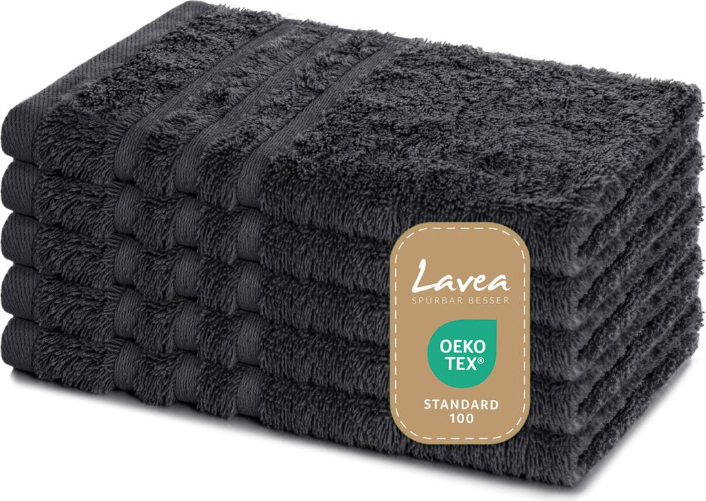 Lavea® 5er Set Gästehandtücher 30x50 cm – Weiche und Produktbild 