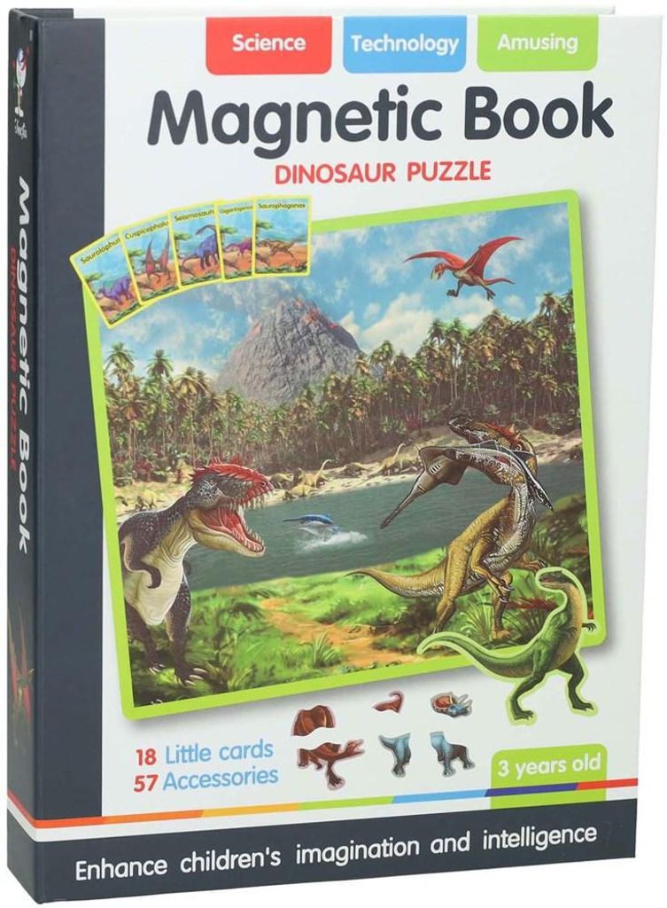 Magnetische koffer dino spielzeug - kreatives magnetbuch Produktbild 