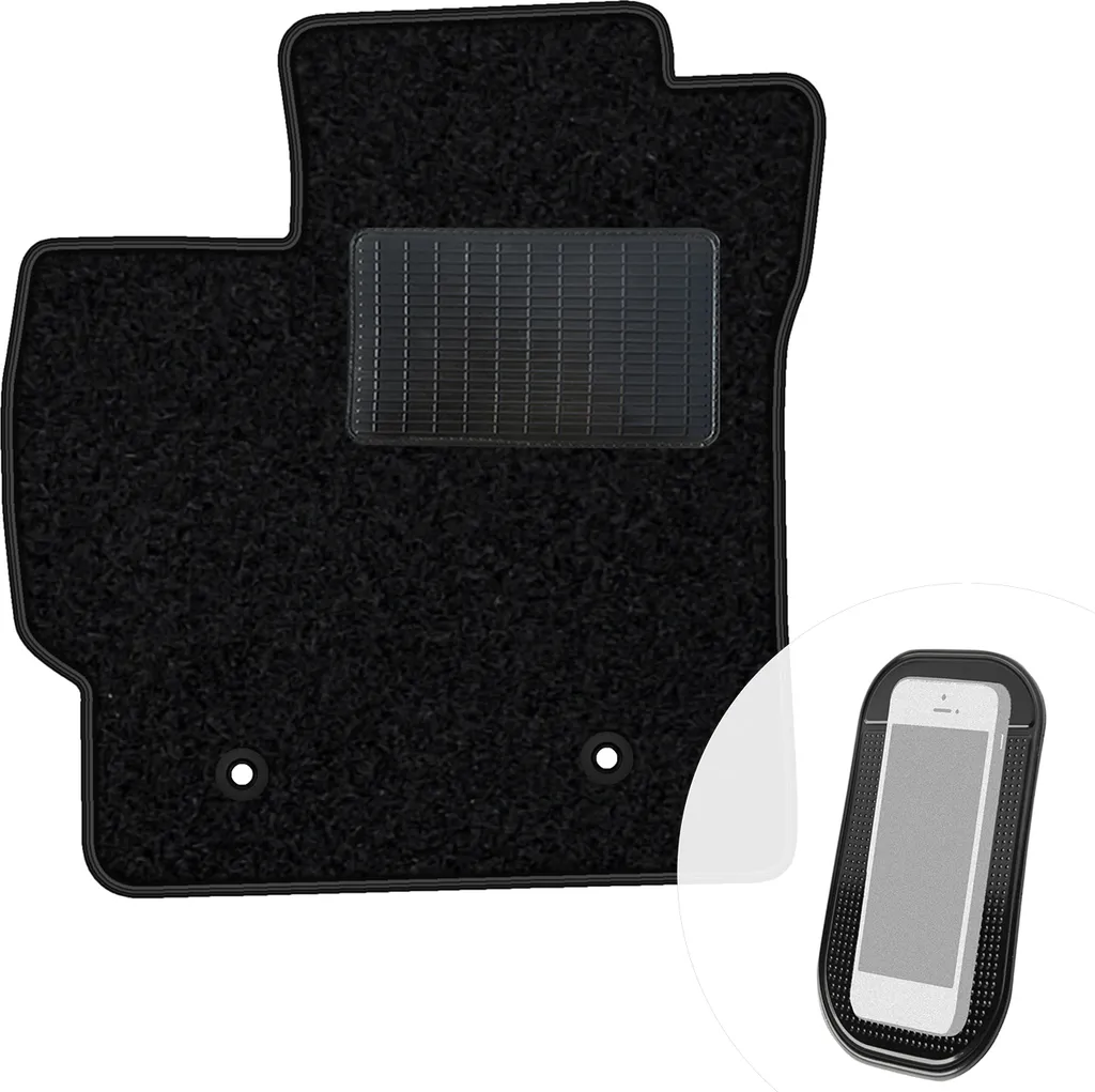 moto-MOLTICO tappetino conducente auto velours lato conducente tappetini auto nero tappetino conducente 1 pezzo adatto per Toyota Prius IV 2009-2015