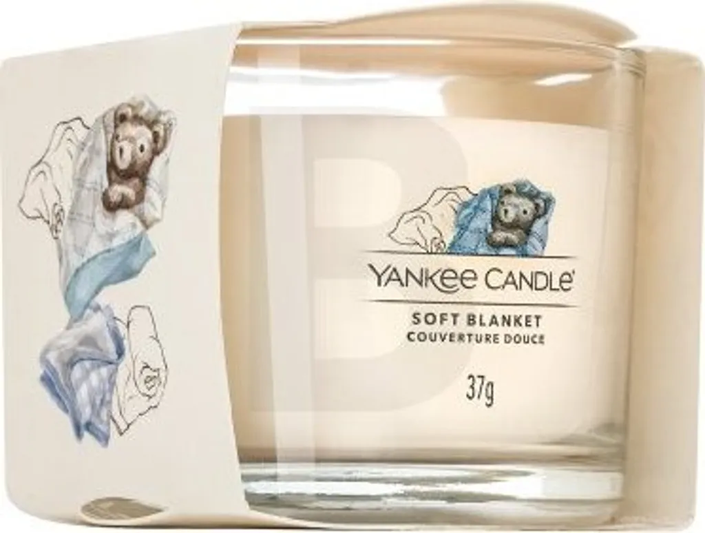 Bougie détente Yankee Candle Couverture Douce 37g pour soirée cocoon