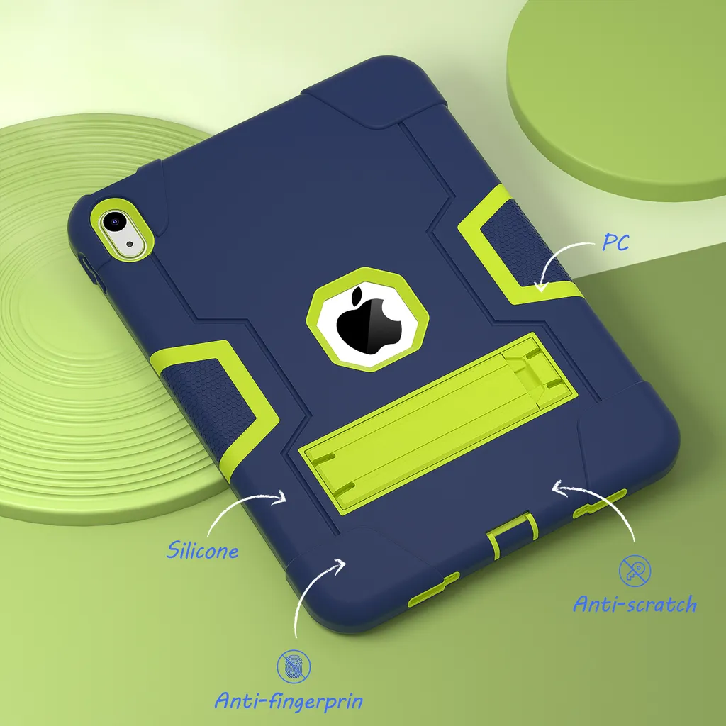 Cover iPad 10 10.9 2022 Verde con Supporto - Ideale per Studio e Video - 8
