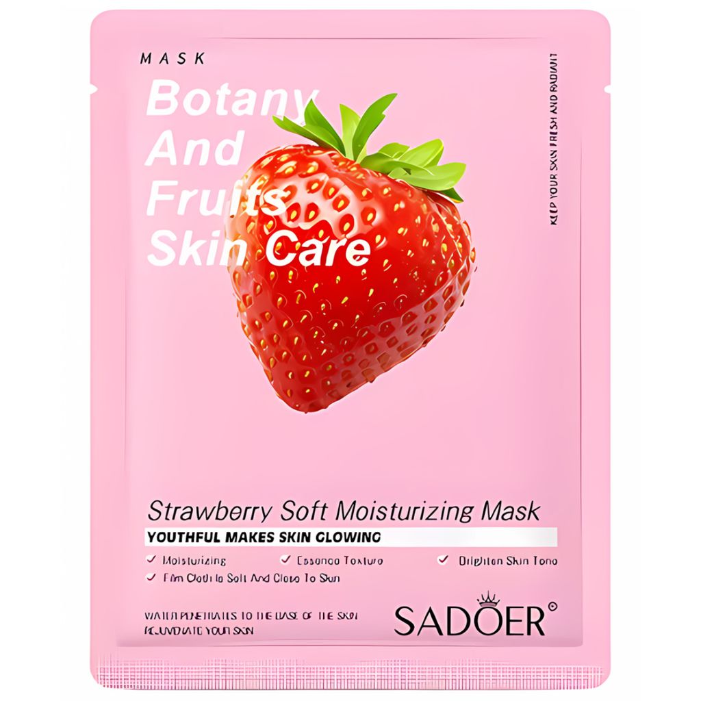 Masque en feuille à la fraise - Sadoer hydratant et Image du produit 