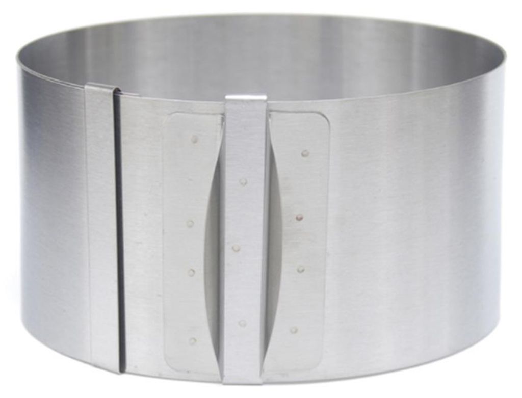 Verstellbarer Kuchenring Edelstahl 20-40cm, Kuchenform Rund Produktbild 