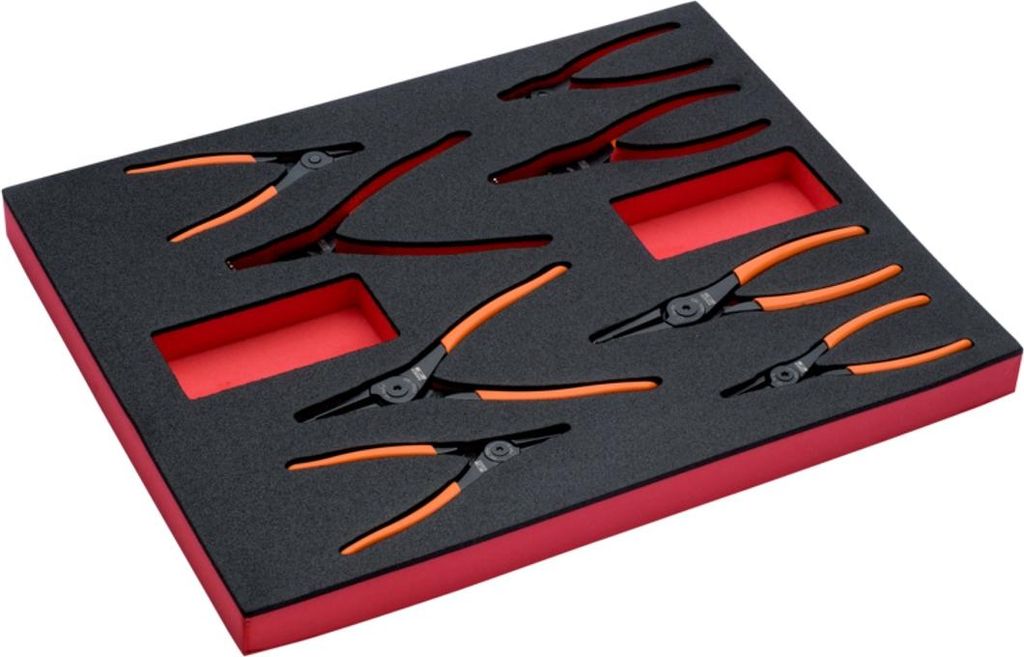 Bahco Fit&Go 2/3 Schaumstoffeinlage Sicherungsringzangen-Satz - 8-tlg.