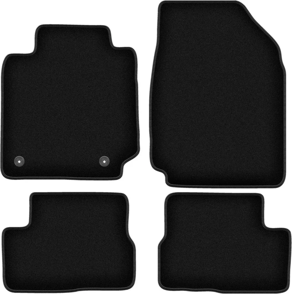 Tappetini su Misura Nissan Micra K12 Velluto Nero - Finitura Premium