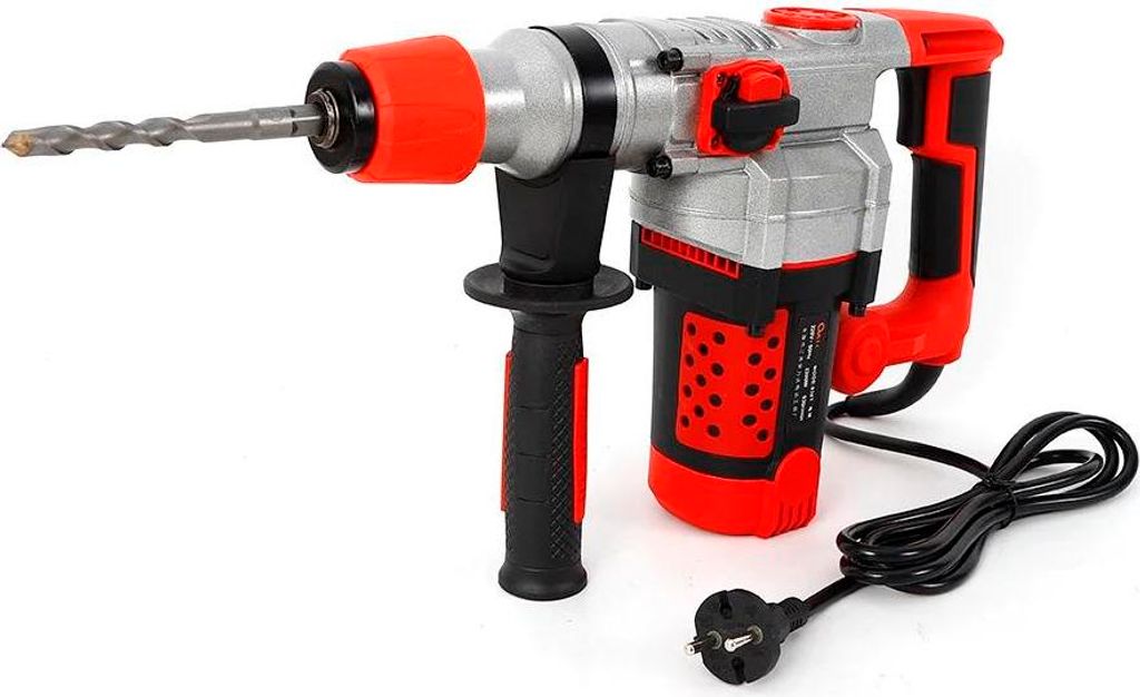 2200W Elektro-Abbruchhammer, Beton-Stemmhammer, Set, Rot