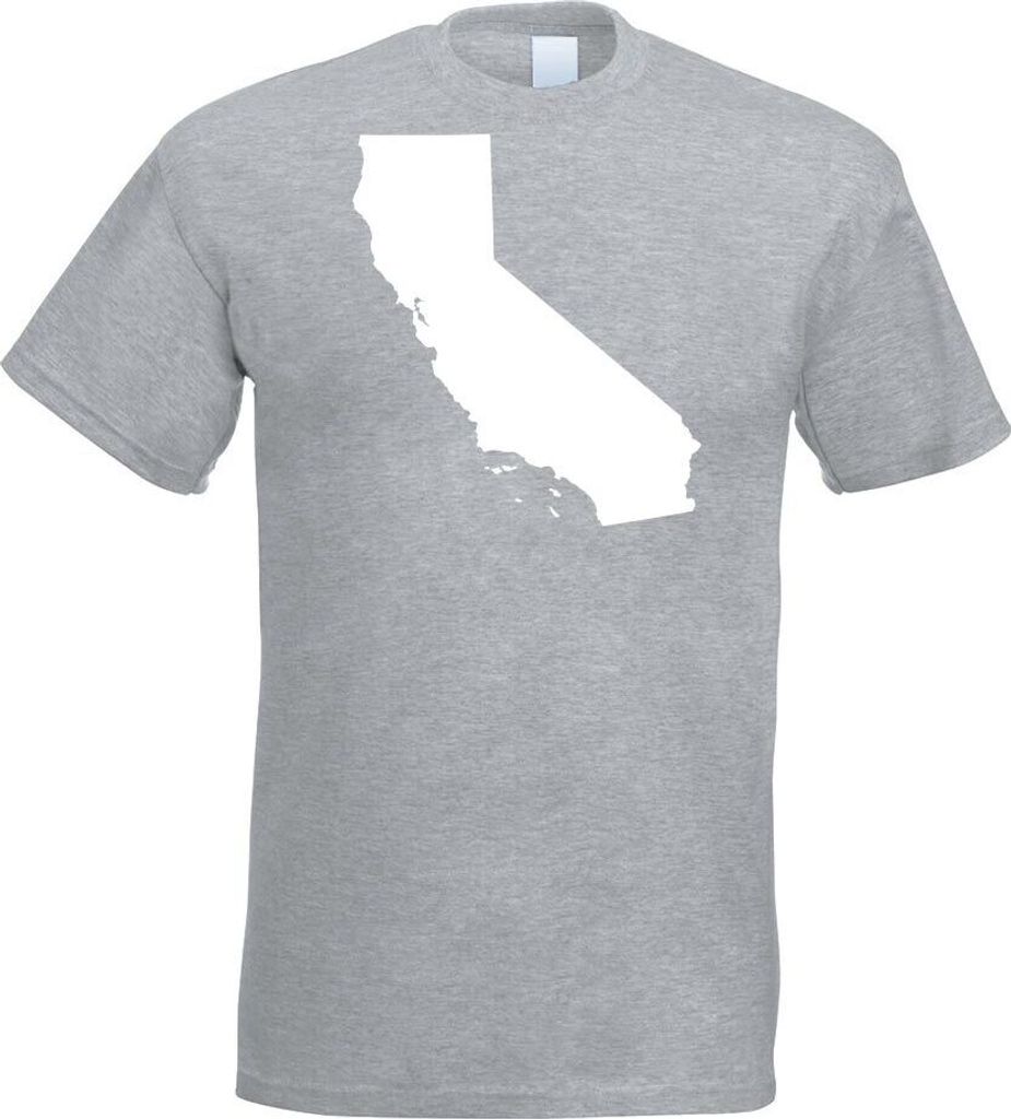 Kiwistar - T-Shirt - Graumeliert - USA - Kalifornien Sacramento Herren Funshirt Bedruckt Design Sprüche Spruch Motive - mit Motiv Bedruckt - Funsh...