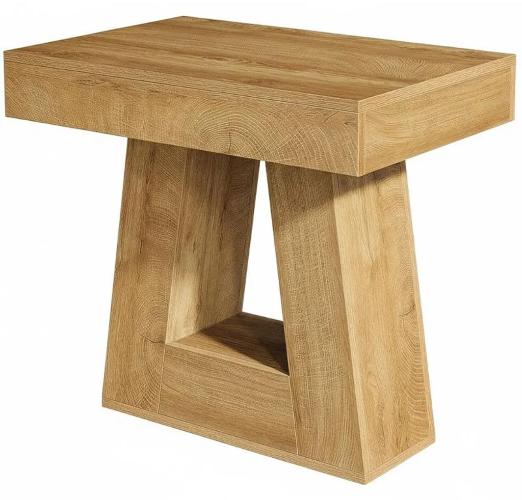 Table d'appoint HOGA-F2240 rustique 41,7x58,4x58,4 cm bout de canapé bois