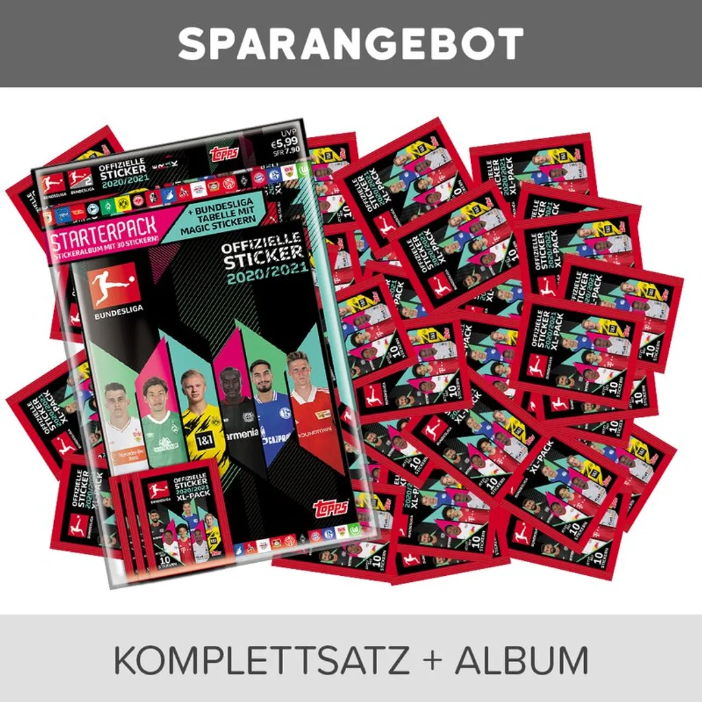 Album et Images Topps Bundesliga 2020/21 - Collection Foot Complète