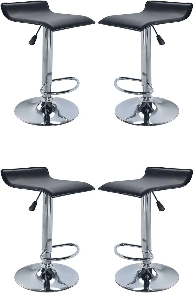 Sgabelli Cucina Moderni Milani Home Nero Set 4 Design Contemporaneo