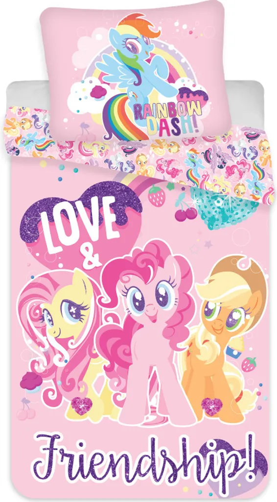 Copripiumino My Little Pony 140x200 Amore e Amicizia - 100% Cotone