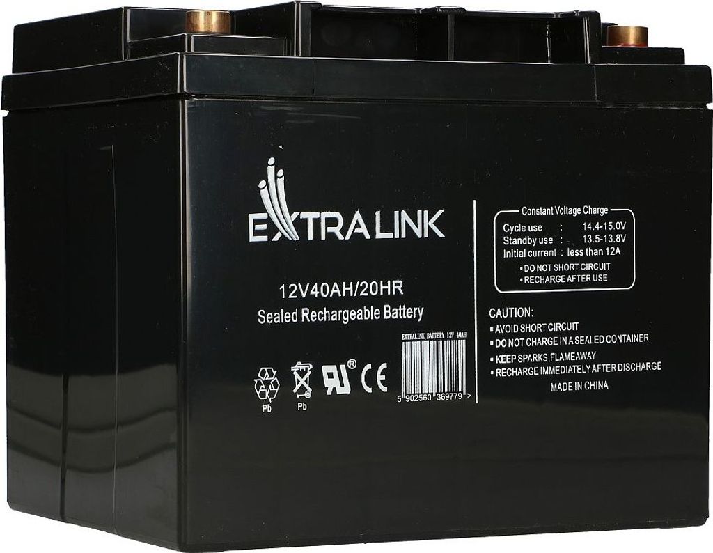 Batteria Extralink AGM 12 V 40 Ah senza manutenzione, Immagine del prodotto 