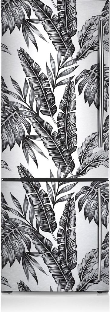 Kühlschrankfolie Aufkleber Kühlschrankmagnete Dekoration Kühlschrankfolie 60x205 cm - Blätter