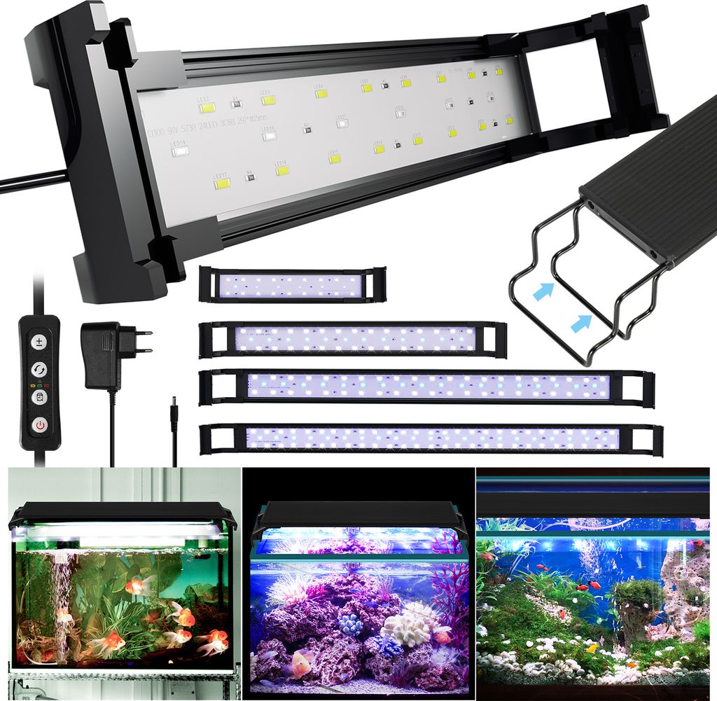 TolleTour 45-60cm LED acquario luce lampada pesci d'acqua Immagine del prodotto 