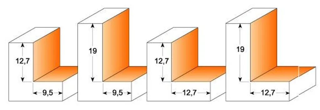 Fraise à rainurer carbure 9,5-12,7-19 mm - Queue 8 mm haute résistance