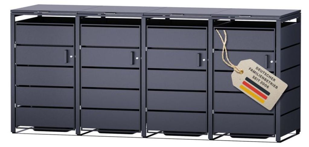 Mülltonnenbox Verkleidung 4er Anthrazit Produktbild 