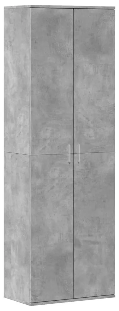 Highboard gris béton 60x35x180 cm solution rangement petits espaces