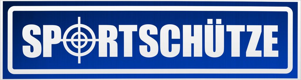 Kiwistar Sportschütze invertiert Magnetschild Schild magnetisch - 30cm Blau - reflektierend - Magnetfolie für Auto PKW Kfz