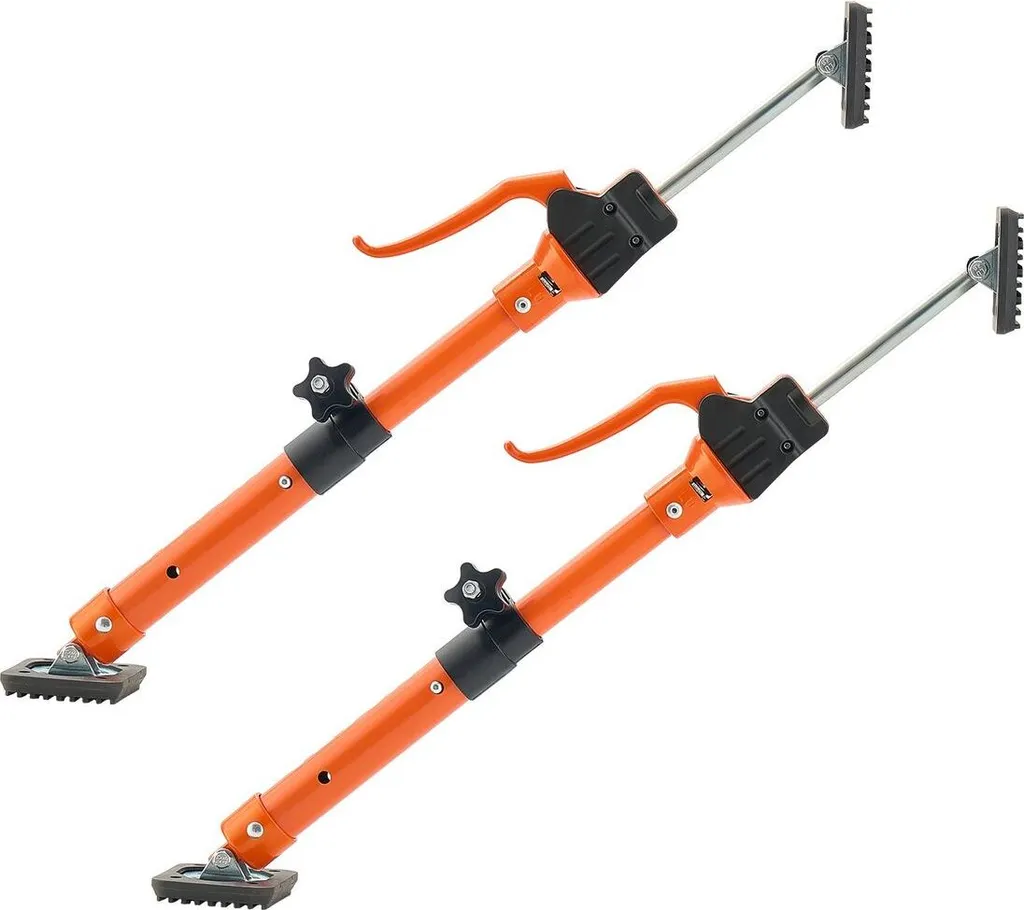 Tige télescopique acier 40-60 cm supportant 100 kg, lot de 2 supports