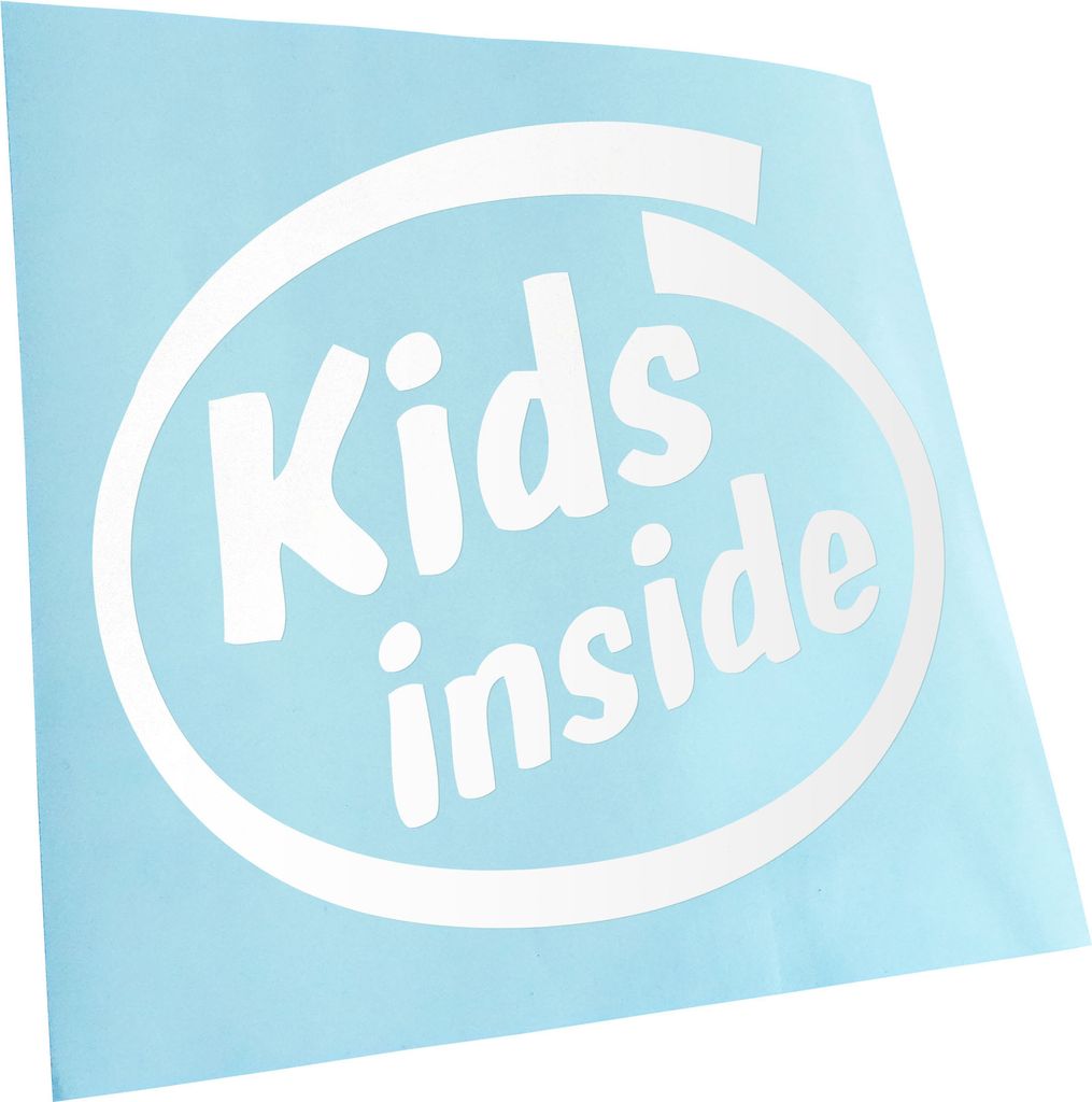 Kiwistar - Autoaufkleber - Kids Inside Heckscheibe - Aufkleber für Auto Kfz Fahrrad, LKW, Truck Mofa