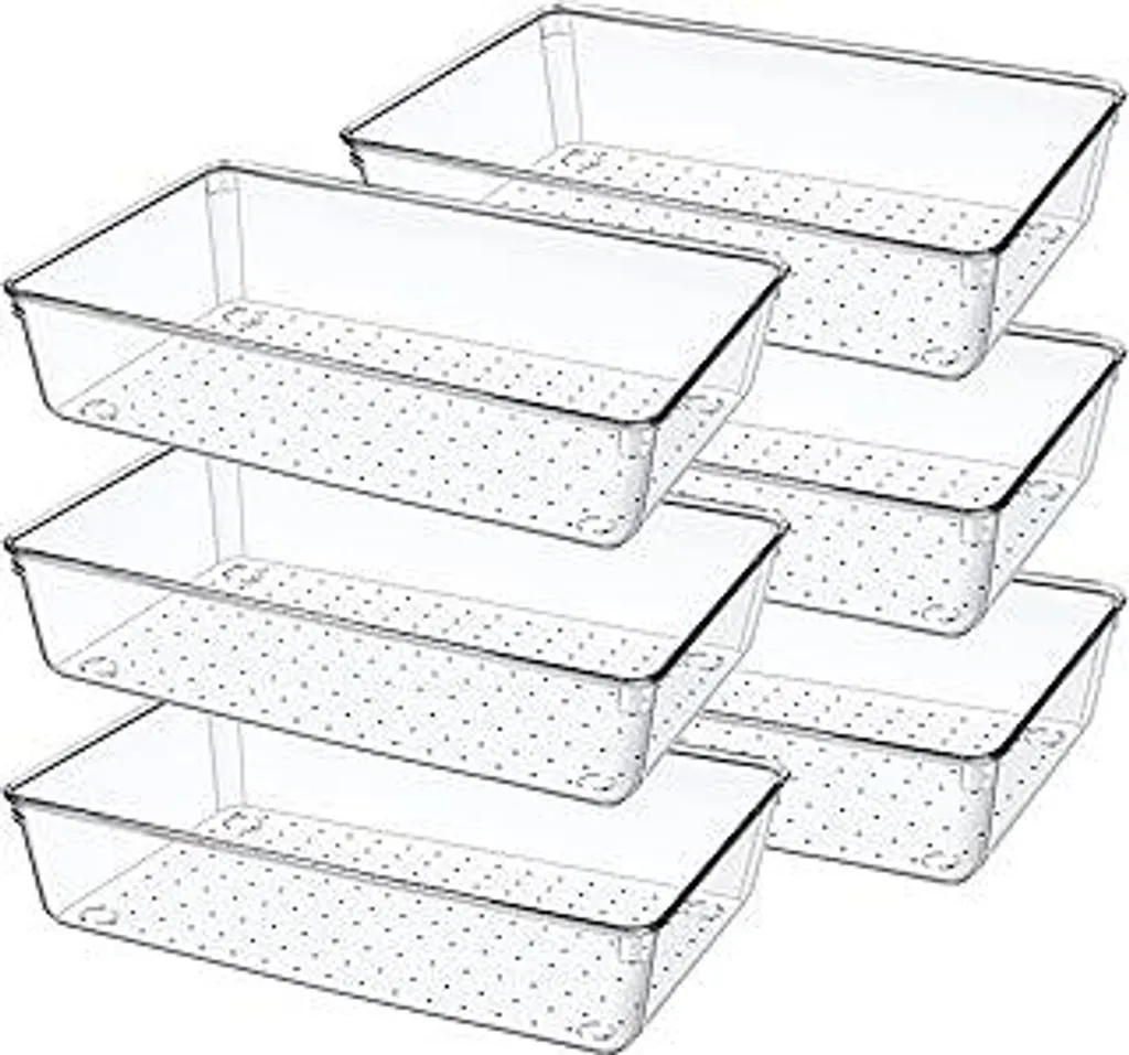 Sistema Organizzazione Cassetti 6 Pz | Contenitori per Trucchi e Ufficio