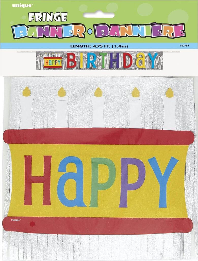 Unique Party - Fransen - Fahne, Folie, Geburtstag SG38258 (Einheitsgröße) (Weiß/Gelb/Rot)