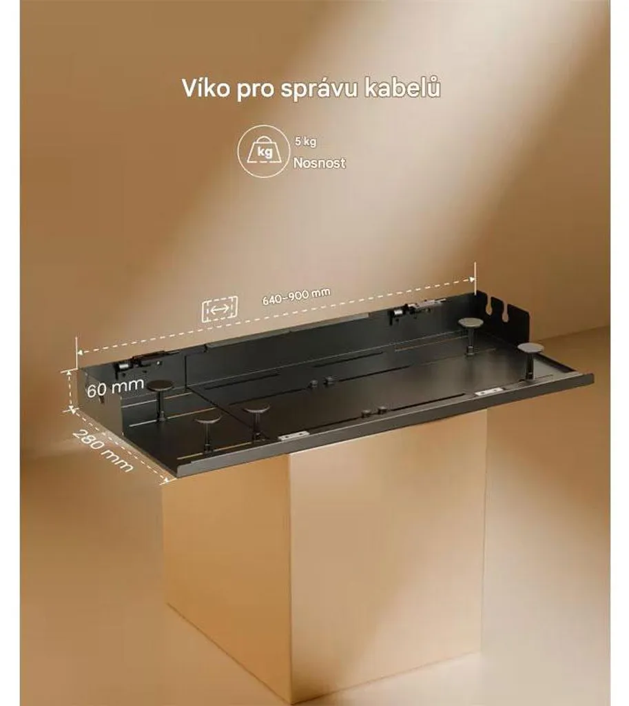 Cacher les câbles de bureau avec le kit CMP061W-EU blanc tout-en-un 220V