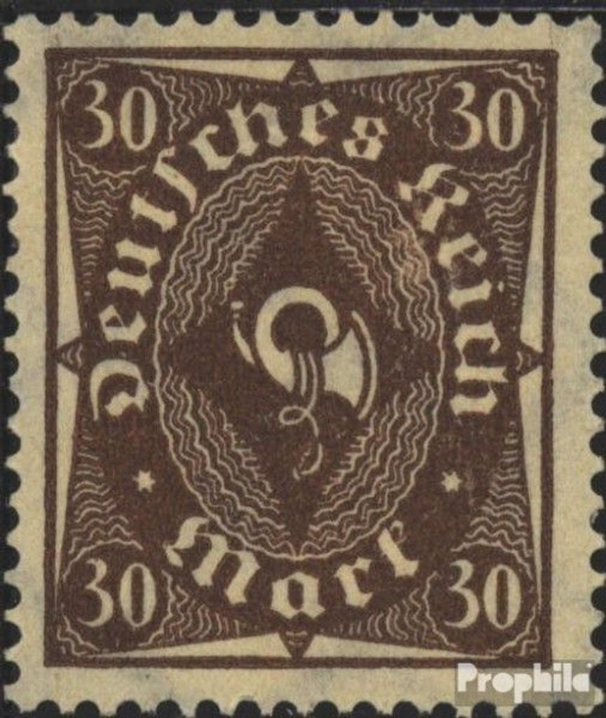 Briefmarken Deutsches Reich 1922 Mi 231a gestempelt Posthornzeichnung