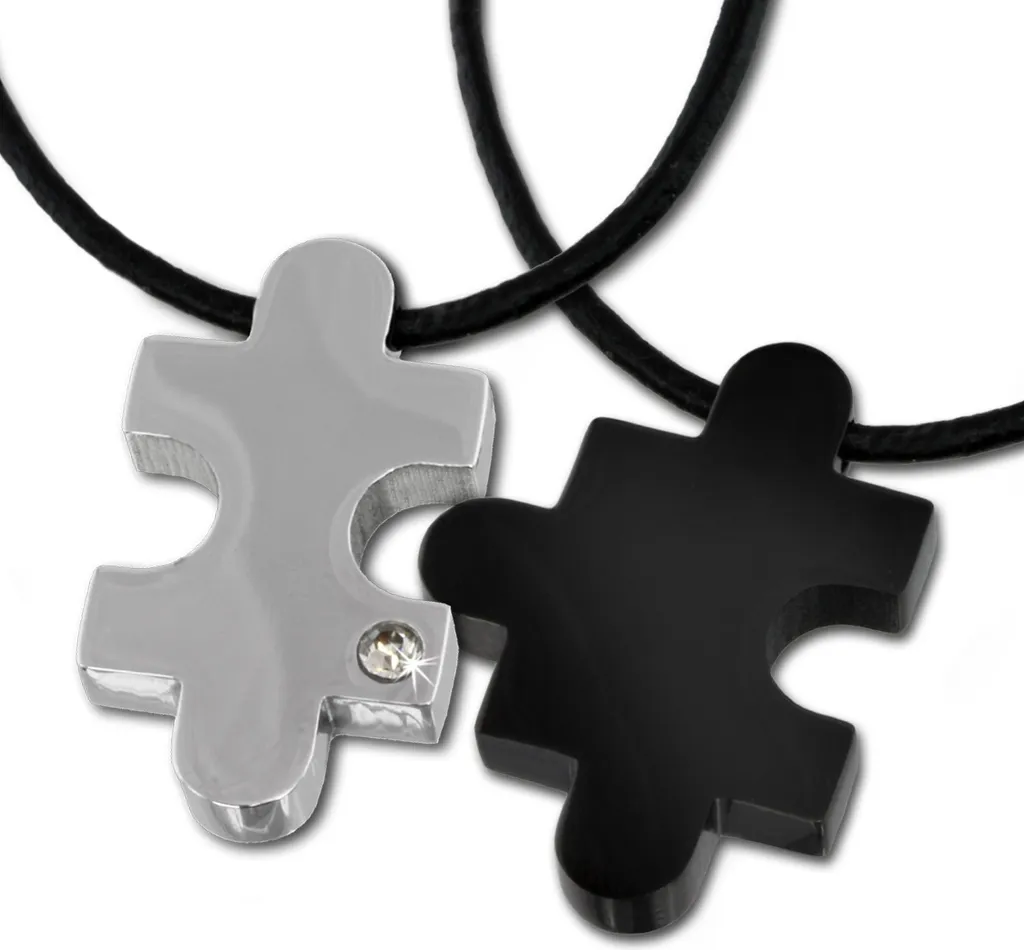 Amello Collana 55cm Acciaio Inox Puzzle ESK023S - Outlet Gioielli Donna