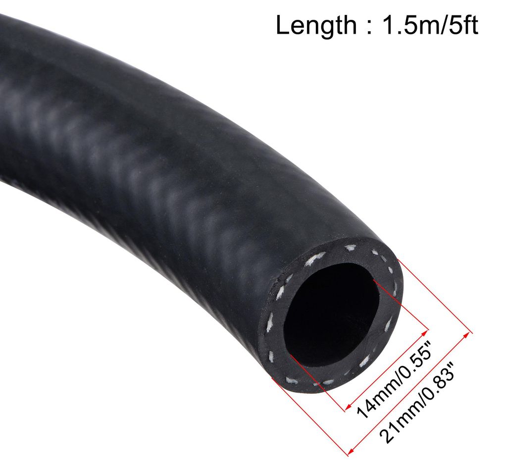 Kraftstoffleitung Schlauch ?lschlauch 14mm(9/16") Innendurchm. 21mm(13/16") Au?endurchm. 5 Fu? Schwarz fš¹r Kleine Motoren