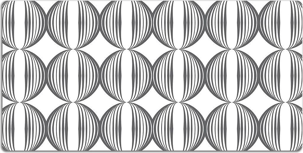 Schreibtischmatte Tischunterlage 100x50 cm Mauspad - Retro-Musterkreise.
