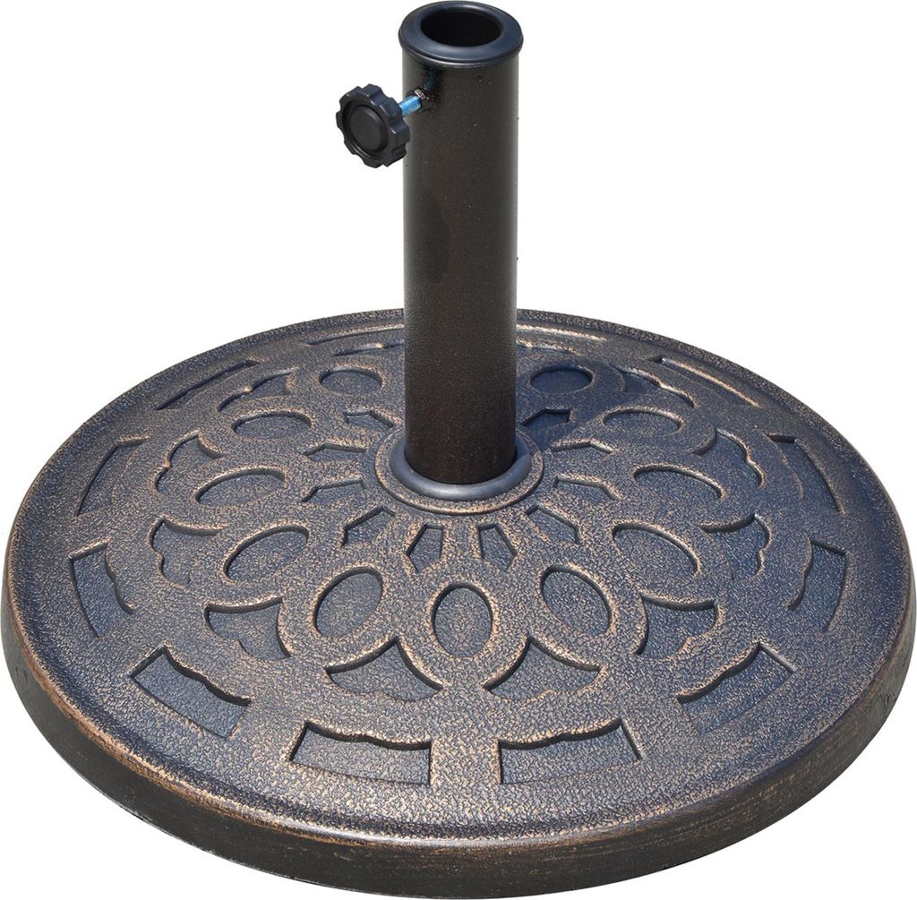 Sonnenschirmst?nder aus Harz 14kg Schirmst?nder Griffe. Rund Schirmhalter. Schirmgewicht fš¹r Sonnenschirm 38mm/48mm Rohrdurchmesser. fš¹r Balk...