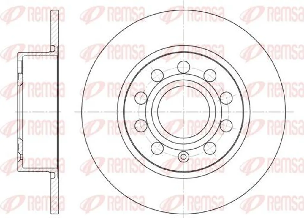 REMSA 6649.00 Disque de frein OE 1K0615601K pour Audi A3 et Golf V VI