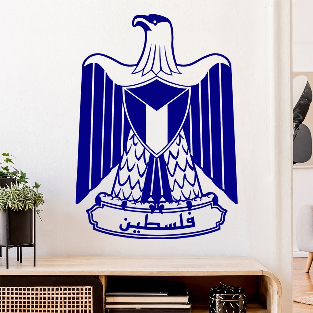 Palästina Wappen Wandtattoo Wandaufkleber Wall Sticker - Dekoration, Küche, Wohnzimmer, Schlafzimmer, Badezimmer