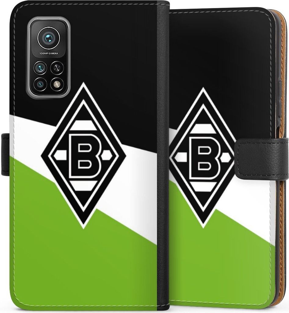DeinDesign Klapphülle für Xiaomi Mi 10T Pro 5G Handytasche Lederhülle Tasche Borussia Mönchengladbach Gladbach Offizielles Lizenzprodukt